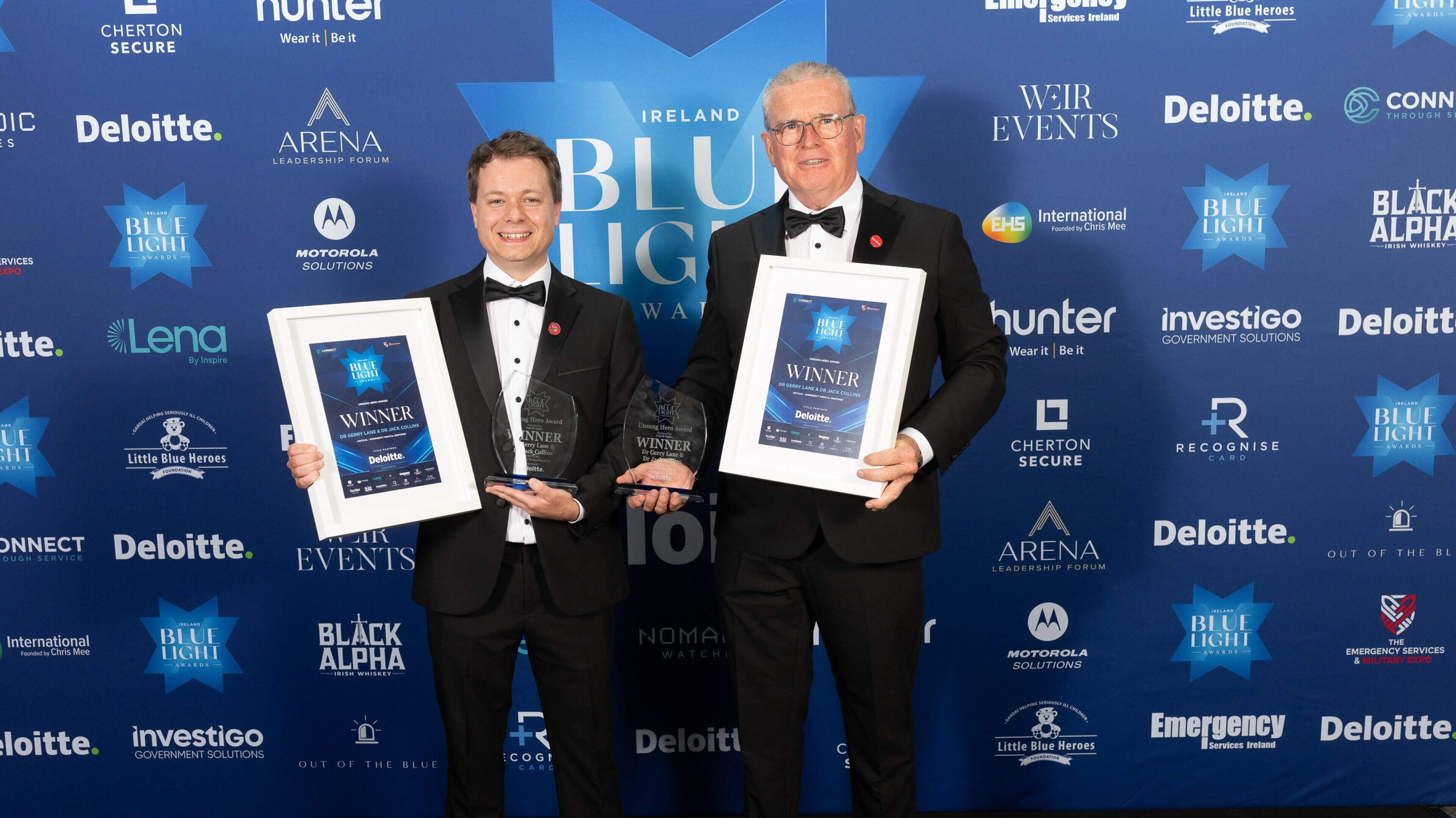 Donegal doctors who volunteer with emergency medicine response charity honoured with Blue Light Award